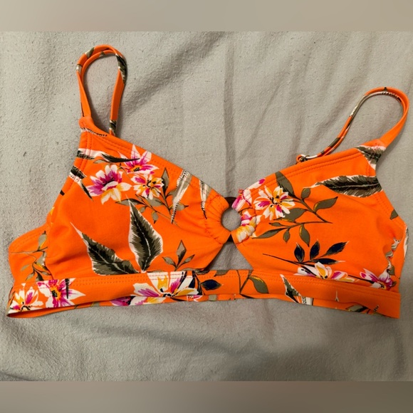 Xhilaration Floral Orange Bikini Top and Bottom size Small - Picture 6 of 10